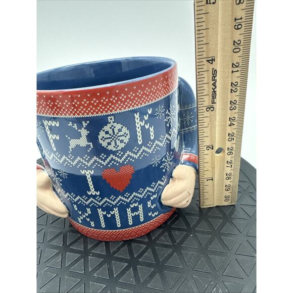Typo Porcelain Ugly Christmas Sweater Fu$k I Love Xmas Coffee Mug NEW - Picture 4 of 6